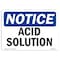 Signmission Safety Sign, OSHA Notice, 5" Height, 7" Width, Acid Solution Sign, Landscape OS-NS-D-57-L-10045 - alternate 1